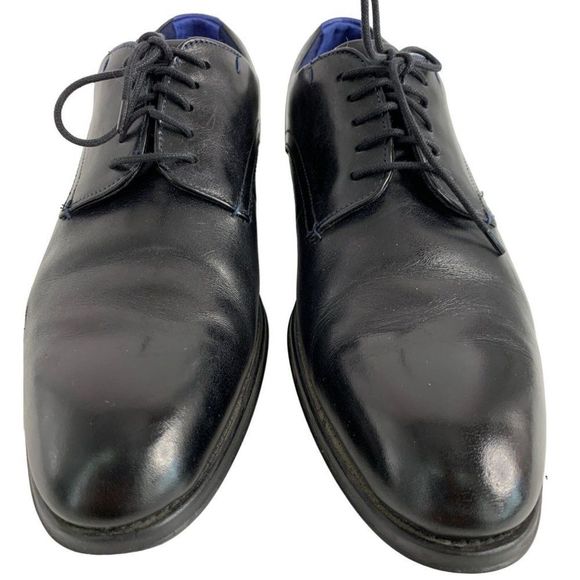 Mens Ted Baker Derby Black Lace Up Dress Shoes Sz 9 Vatory GUC 6360